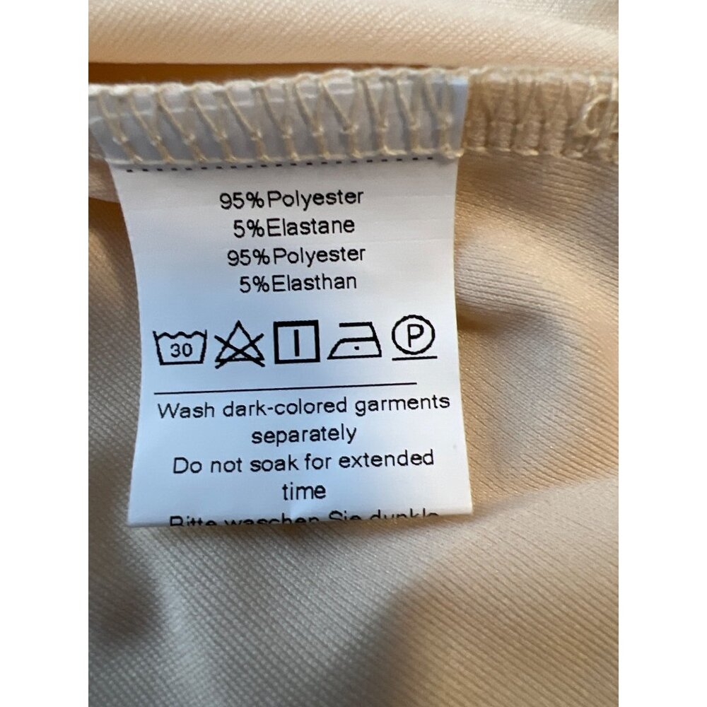 GRACE KARIN  Business Casual Blouse Spring 3/4 Sleeve Peplum Apricot M NEW - Picture 8 of 10